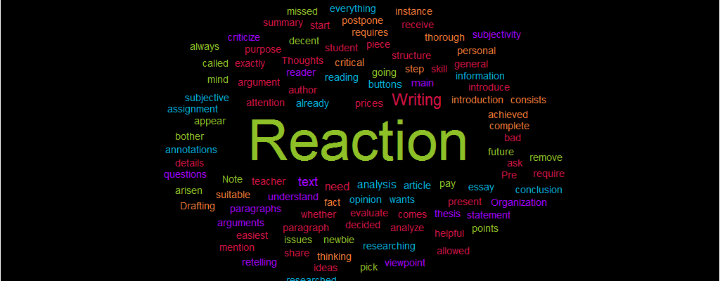 write reaction paper