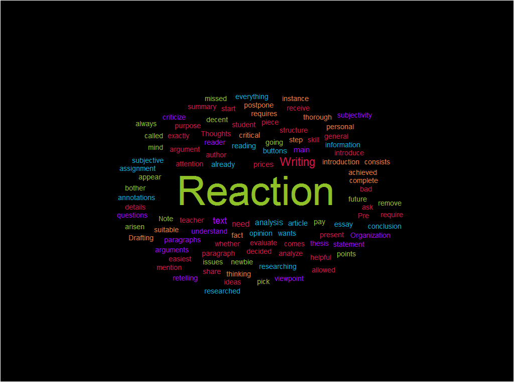 How To Write A Reaction Paper