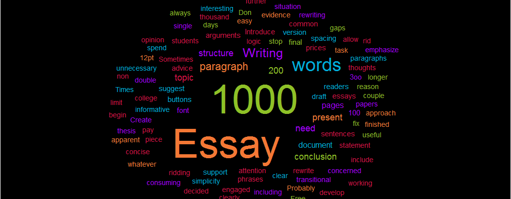 Guide To Writing A 1000 Word Essay