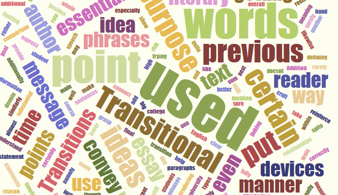 English transitions words