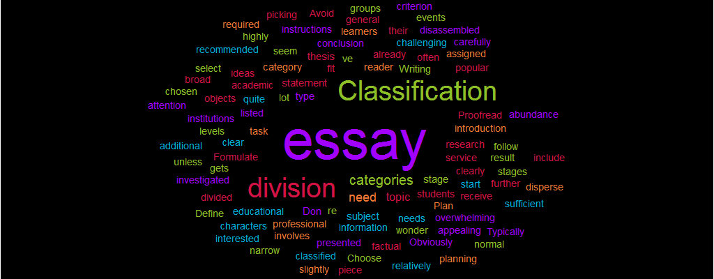 Classification and division essay